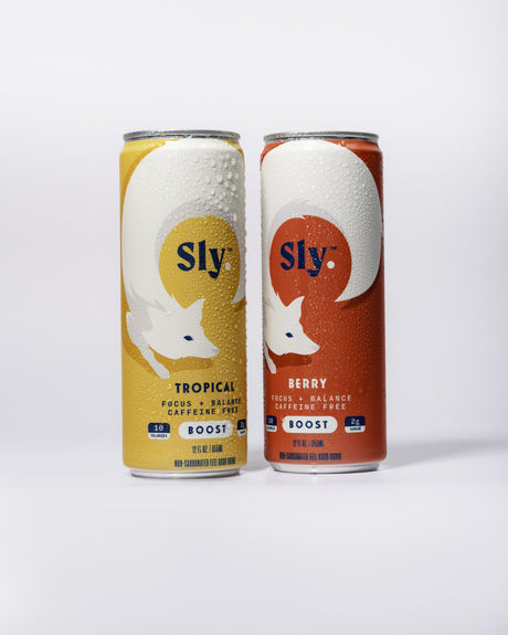Sly™ BOOST (CAFFEINE FREE) Variety 12 Pack - 12oz Focus + Balance Drinks